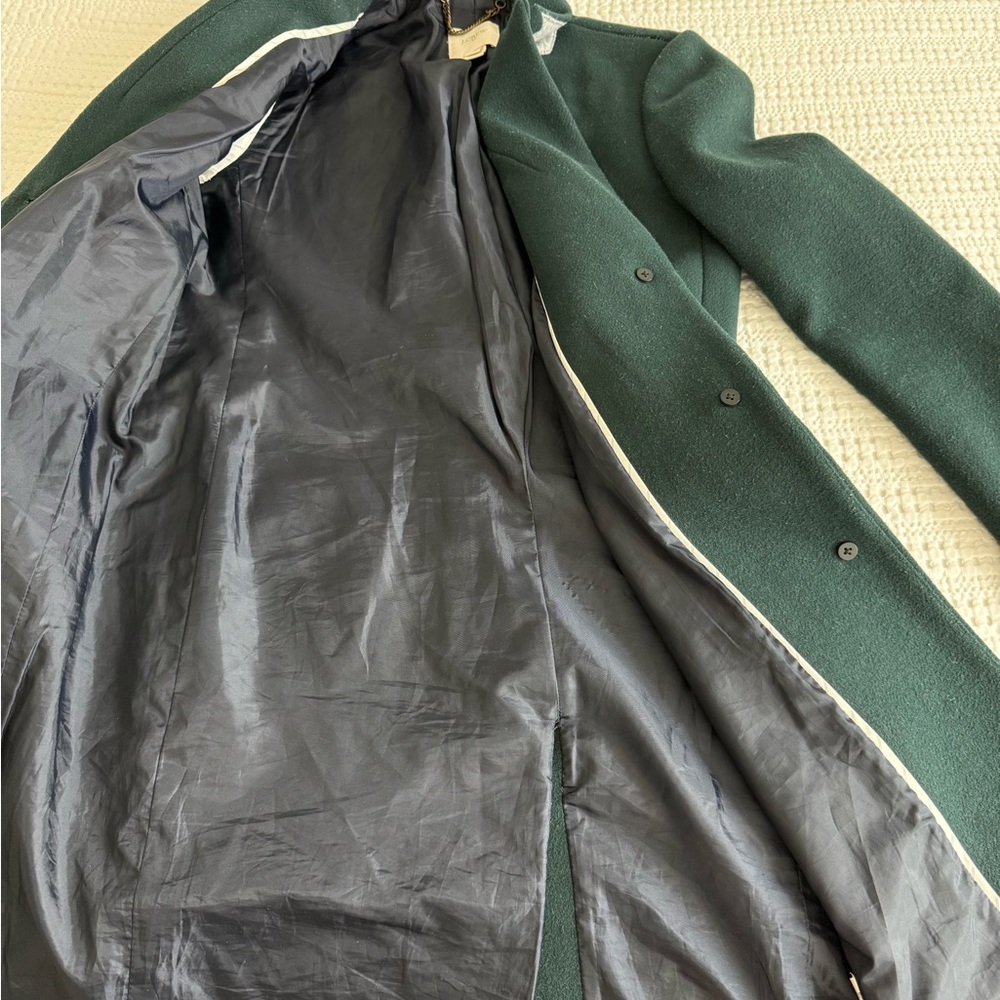J. Crew Forest Green Wool Coat - Picture 5 of 9